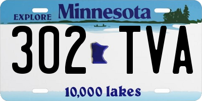 MN license plate 302TVA