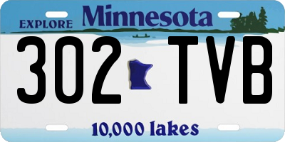 MN license plate 302TVB