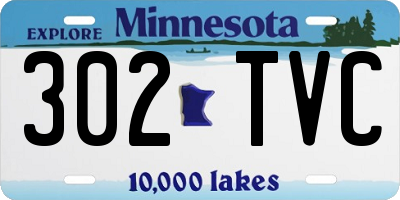 MN license plate 302TVC