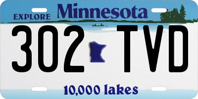 MN license plate 302TVD