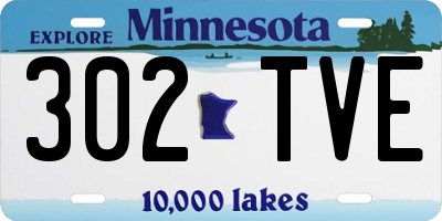 MN license plate 302TVE