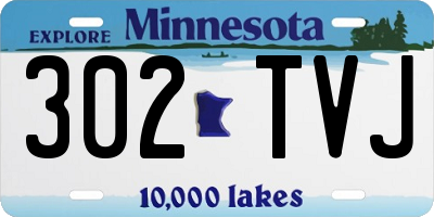 MN license plate 302TVJ