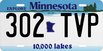 MN license plate 302TVP