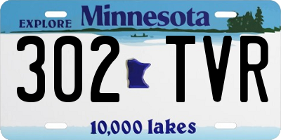 MN license plate 302TVR