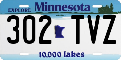 MN license plate 302TVZ