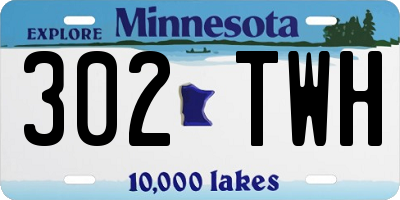 MN license plate 302TWH