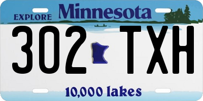 MN license plate 302TXH