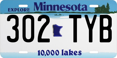 MN license plate 302TYB
