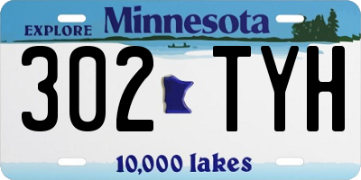 MN license plate 302TYH