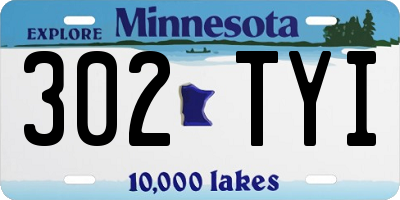 MN license plate 302TYI