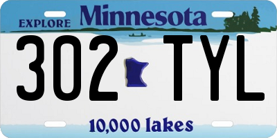 MN license plate 302TYL