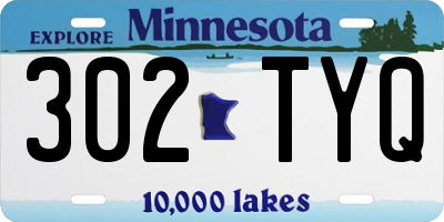 MN license plate 302TYQ