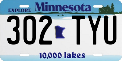 MN license plate 302TYU