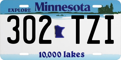 MN license plate 302TZI