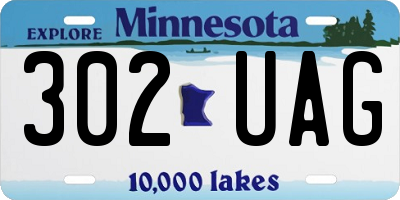 MN license plate 302UAG