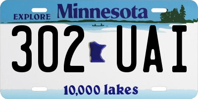 MN license plate 302UAI