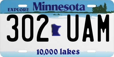 MN license plate 302UAM