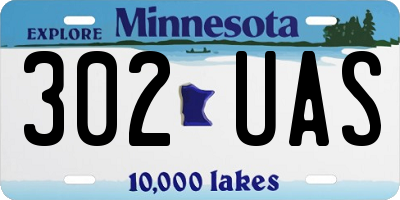 MN license plate 302UAS