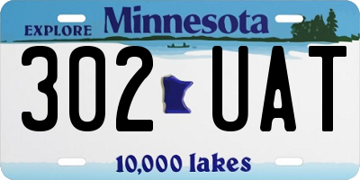 MN license plate 302UAT