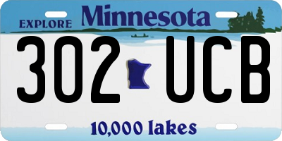 MN license plate 302UCB