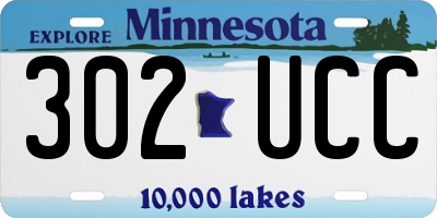 MN license plate 302UCC