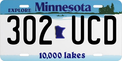 MN license plate 302UCD