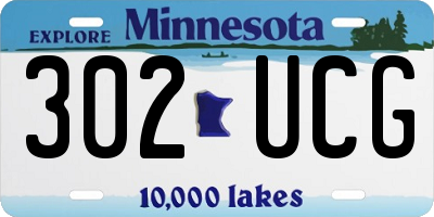 MN license plate 302UCG