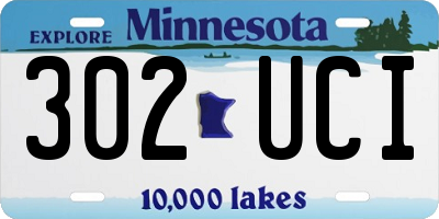 MN license plate 302UCI