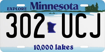 MN license plate 302UCJ