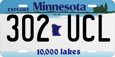 MN license plate 302UCL