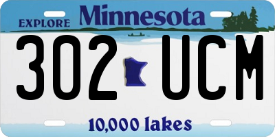 MN license plate 302UCM