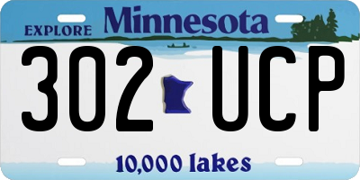 MN license plate 302UCP