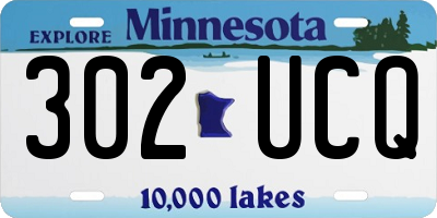 MN license plate 302UCQ