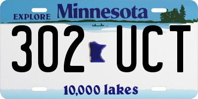 MN license plate 302UCT