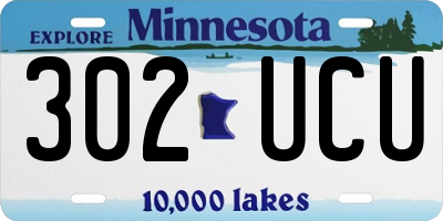 MN license plate 302UCU