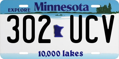 MN license plate 302UCV