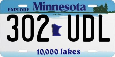 MN license plate 302UDL