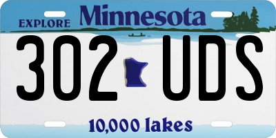 MN license plate 302UDS