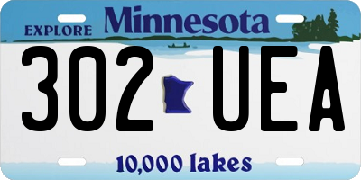 MN license plate 302UEA