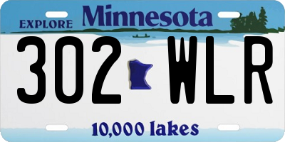 MN license plate 302WLR