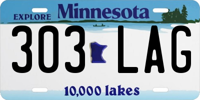 MN license plate 303LAG