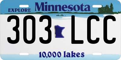 MN license plate 303LCC