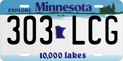 MN license plate 303LCG