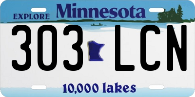 MN license plate 303LCN