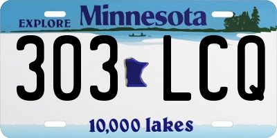 MN license plate 303LCQ