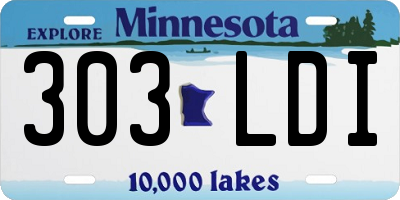 MN license plate 303LDI