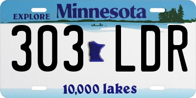 MN license plate 303LDR