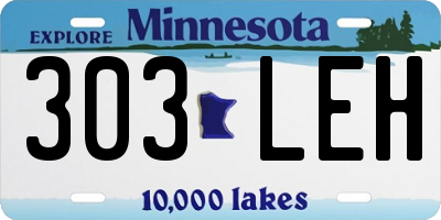 MN license plate 303LEH