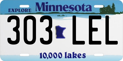 MN license plate 303LEL