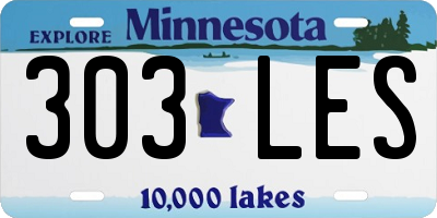 MN license plate 303LES